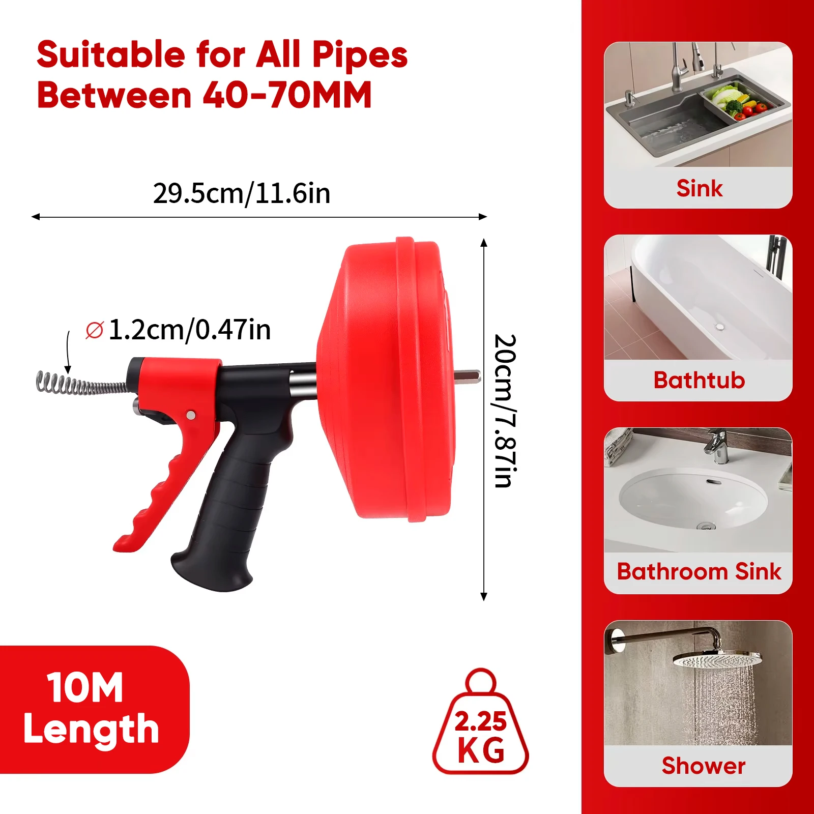 الأنابيب الحفارة تنظيف دوامة 1 - مراجعة Plumbing Snake Drain وسعره